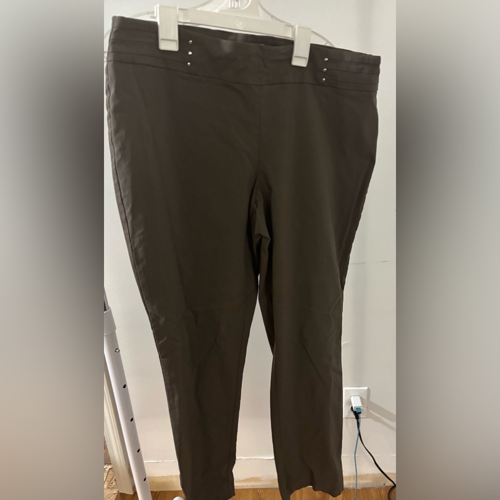 Brown Pants with Stud Detail
